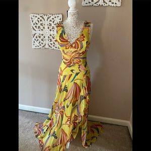BCBG MAXAZIRA YELLOW DRESS